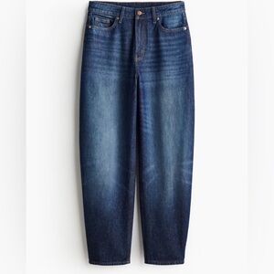 H&M High Rise barrel leg Blue Denim Jeans